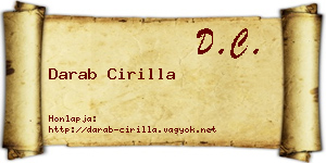 Darab Cirilla névjegykártya